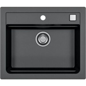 Evier a encastrer - Granit - Noir - 1 bac - 59 x 50 cm - ATROX - STRADOUR