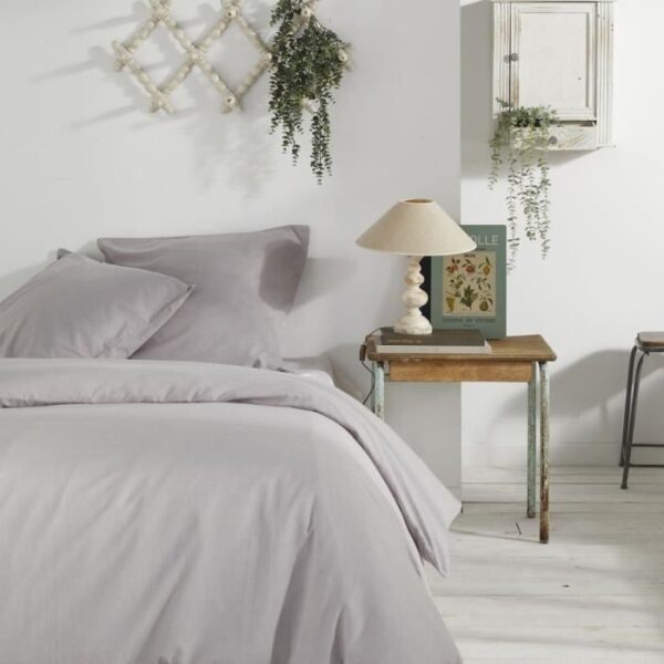Housse de couette - TODAY - CHARME - Chambray - Gris clair Constance - 240 x 220 cm