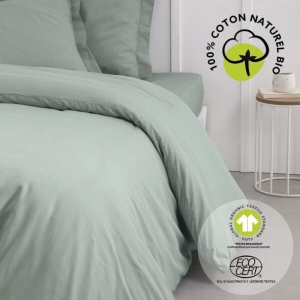 Housse de couette -- TODAY - 220 x 240 cm - Coton - Organic Celadon