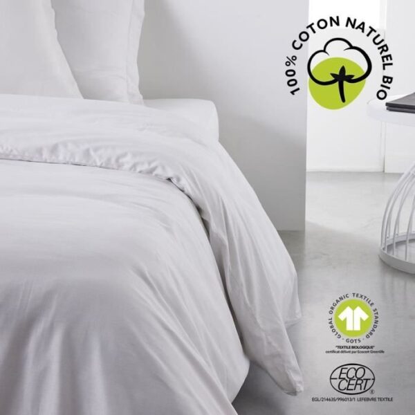 Housse de couette - TODAY - 240 x 260 cm - Coton - Organic Craie