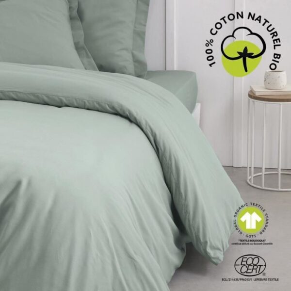 Housse de couette - TODAY - 240 x 260 cm - Coton - Organic Celadon