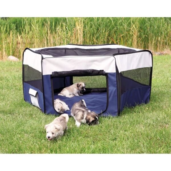 TRIXIE Enclos pour petits animaux 150x65 cm Turquoise et gris clair 439905