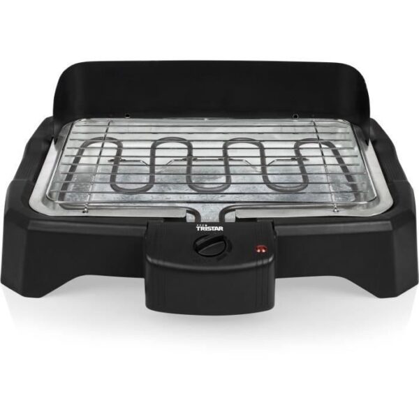 Barbecue électrique de table Tristar - 2000W - Pare-vent et bac a eau - Noir
