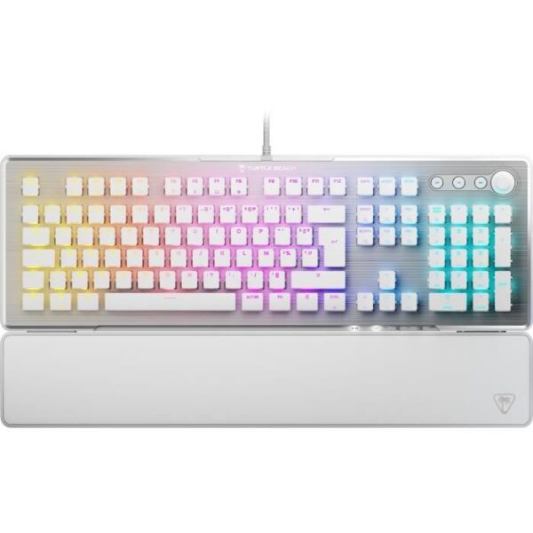 Clavier gaming PC mécanique - TURTLE BEACH - TBK-1002-12-FR - Vulcan II - Blanc