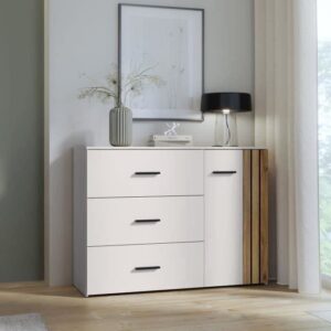 Commode - 3 tiroirs - Cachemire - L120 x P41x H90 cm - WAIKATO