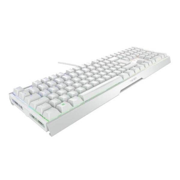Clavier gamer filaire - CHERRY XTRFY MX 3.1 - Boîtier aluminium tendance - Blanc